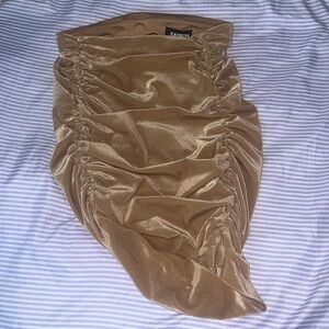 Super High Waisted Velvet Body Contour Ruched Side Mini Skirt